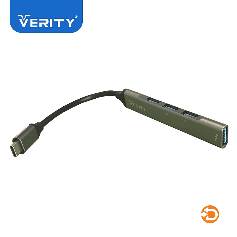 هاب 4 پورت TYPE-C USB3.0وریتی مدل VERITY H410T ا Verity H410 T USB 3.0 To Type-C 4Port HUB