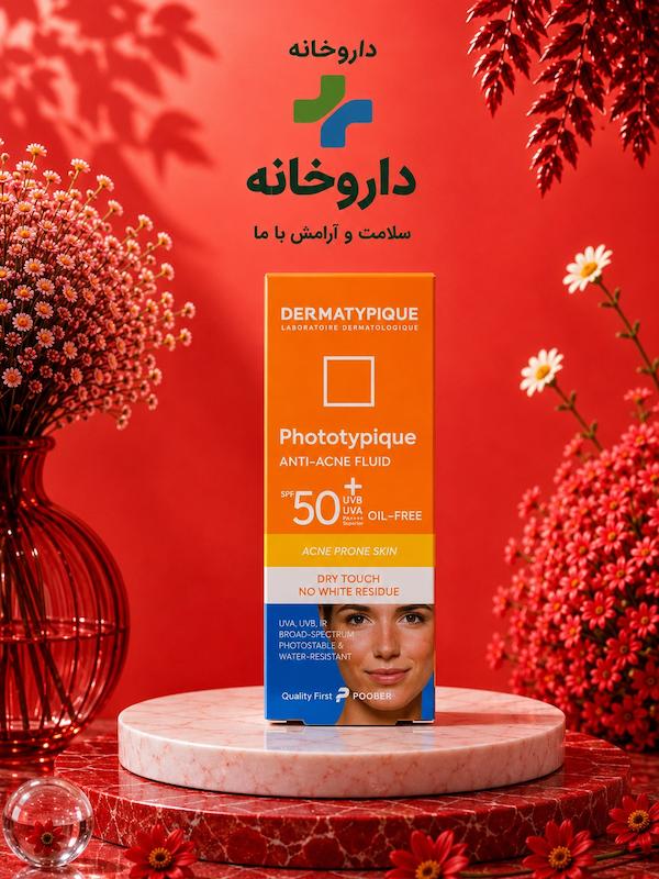 فلوئید ضدآفتاب پوست چرب و جوشدار spf50فتوتیپیک درماتیپیک