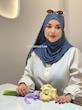 شال کشی کریشه آبی جین