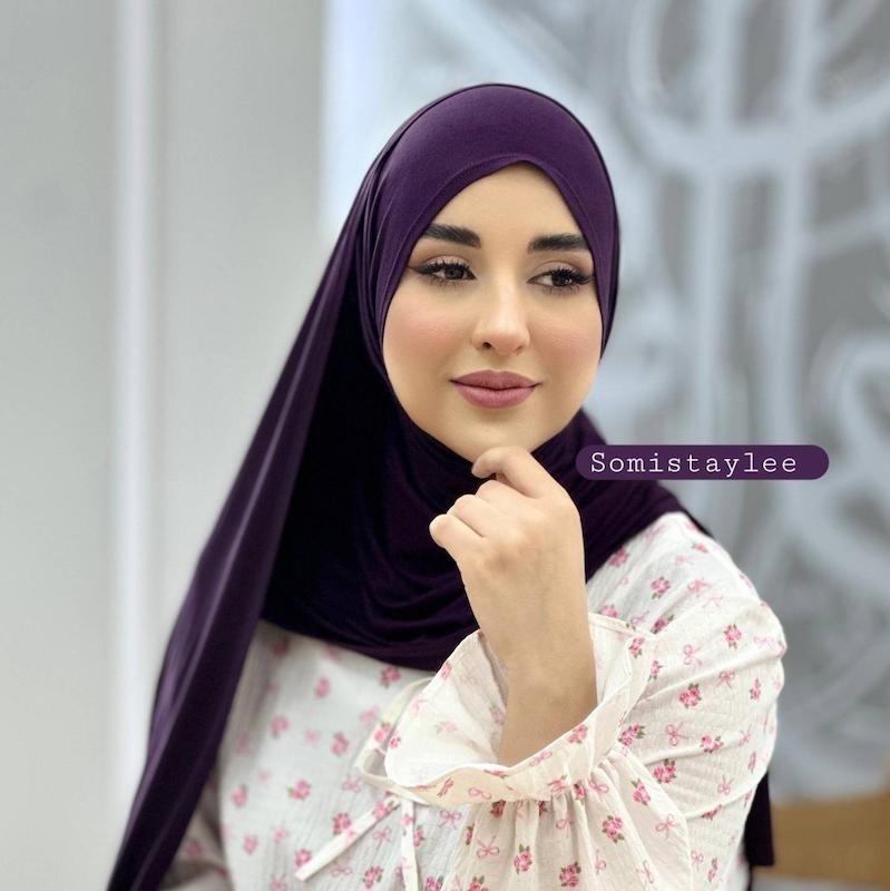شال کشی کویتی بادمجونی