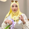 شال کشی کویتی(نخ پنبه)زرد کره ای | شال كويتي مطاطي (قطن) لون أصفر زبدي