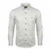 پیراهن مردانه سفید دکمه مشکی