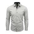 پیراهن مردانه سفید راه ریز متراکم مشکی