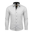پیراهن مردانه سفید راه ریز مشکی