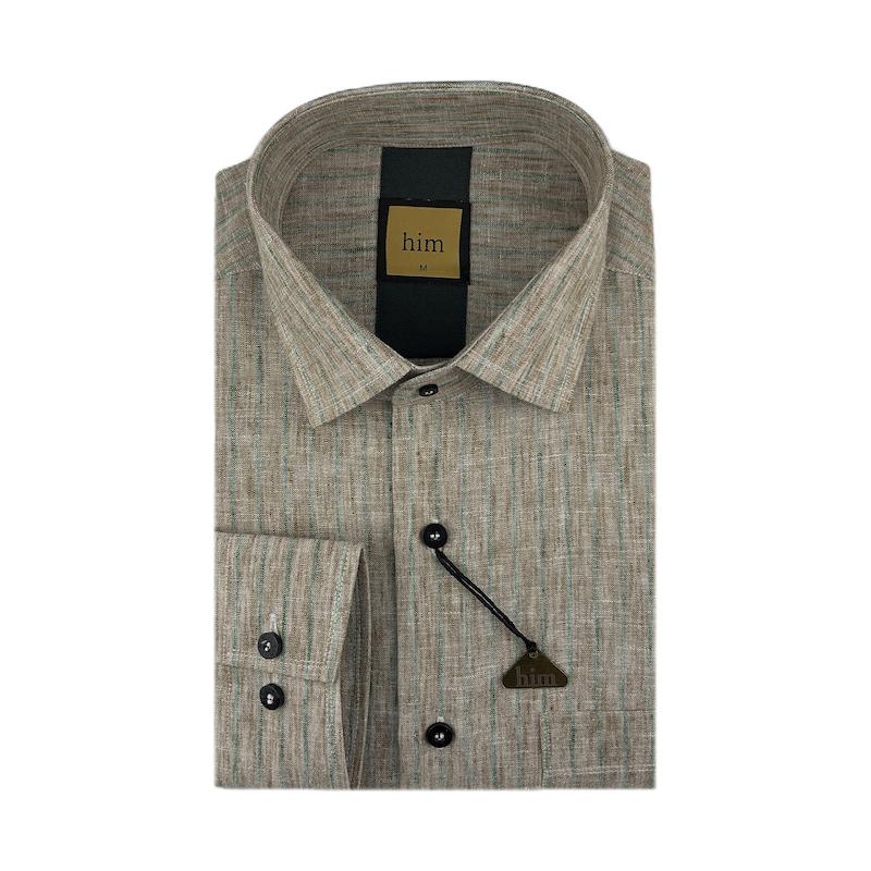 پیراهن مردانه خاکی راه سبز