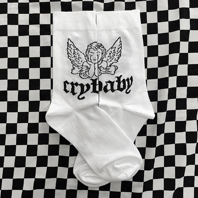 جوراب cry baby سفید