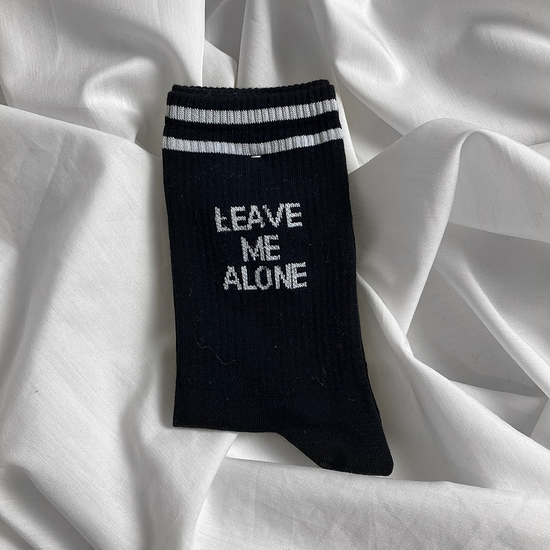 جوراب leave me alone مشکی 