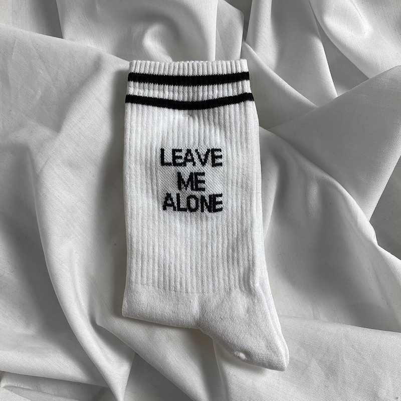 جوراب leave me alone سفید