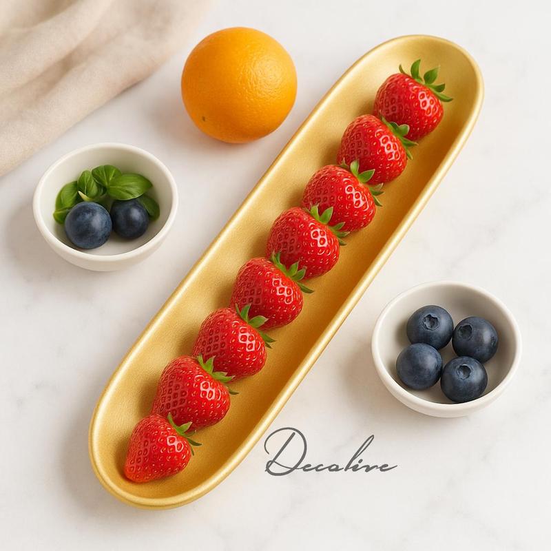 ديس بيضي گود چوبي  وارداتي با روكش طلايي