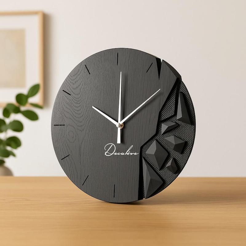 ساعت دیواری مدرن مدل تراش هندسی