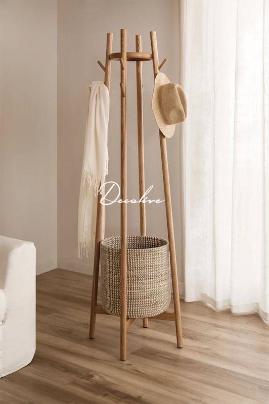 جالباسی چوبی مینیمال ایستاده