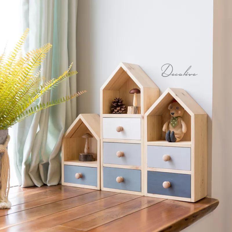 کشوی چوبی طرح خانه