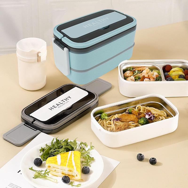 ظرف غذای استیل دو طبقه وارداتی healthy