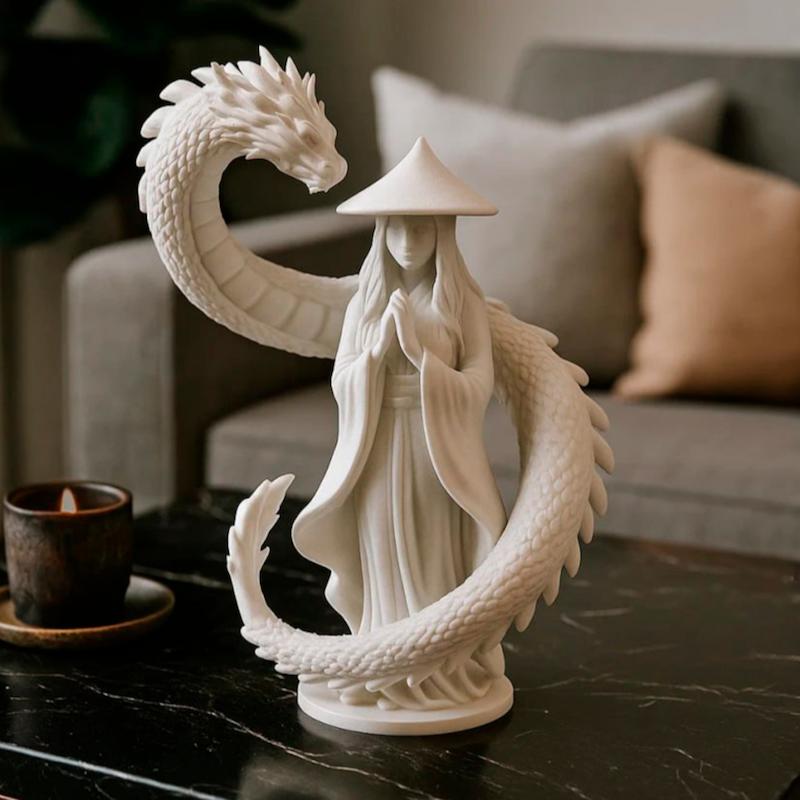 مجسمه فانتزی نگهبان اژدها