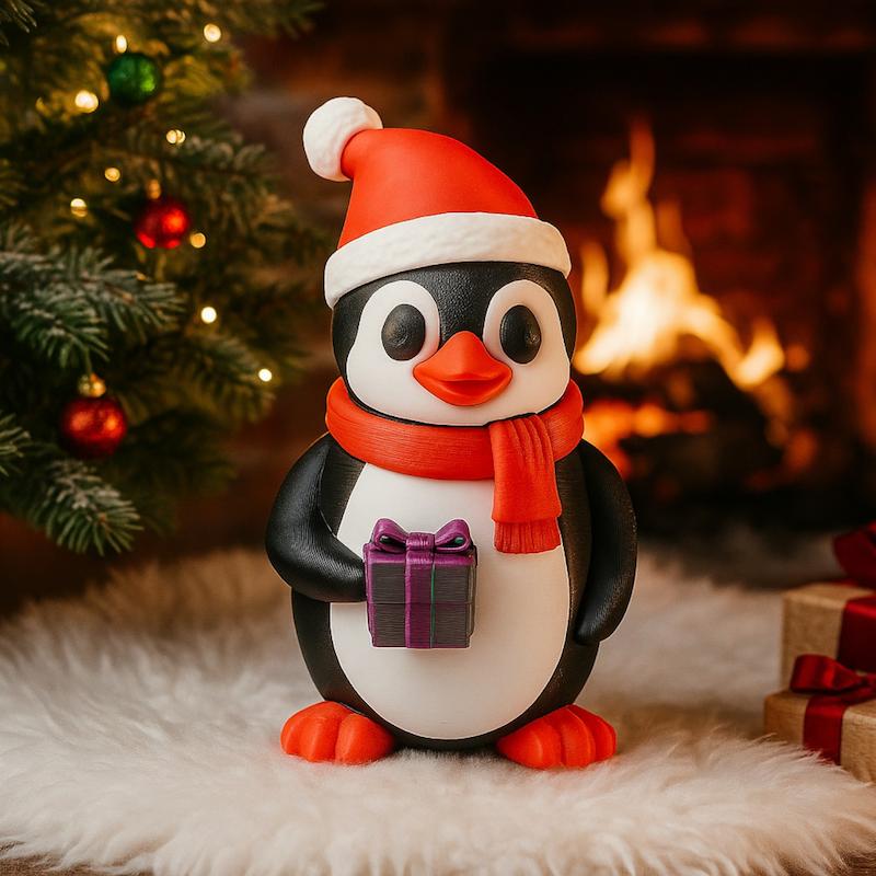 مجسمه فانتزی پنگوئن بابانوئل