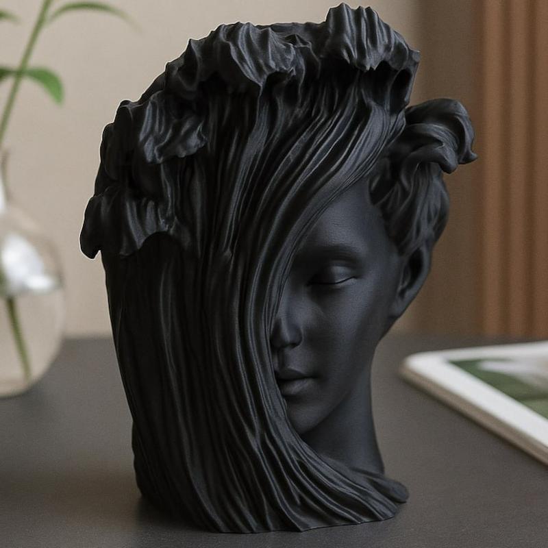 مجسمه دکوری سر موجی شکل