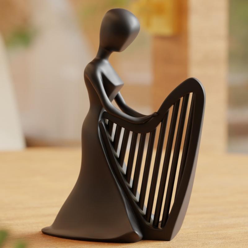 مجسمه دکوری الهه چنگ