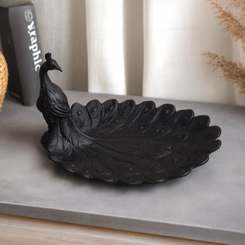 سینی دکوراتیو پر طاووس