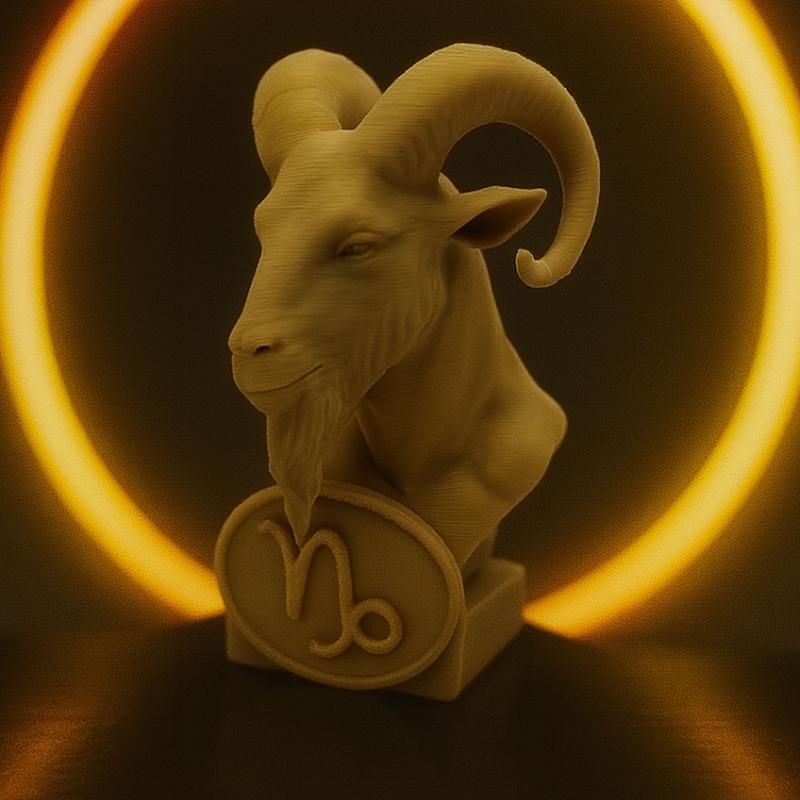 مجسمه نیم تنه بز نماد زودیاک ماه دی