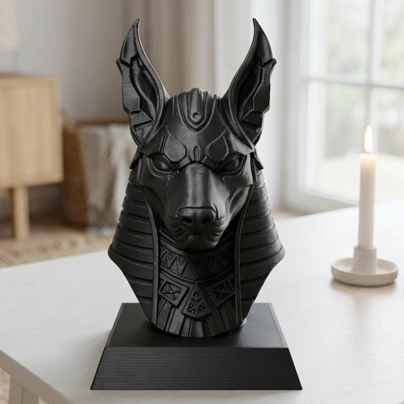 مجسمه نیم تنه آنوبیس نگهبان مصری