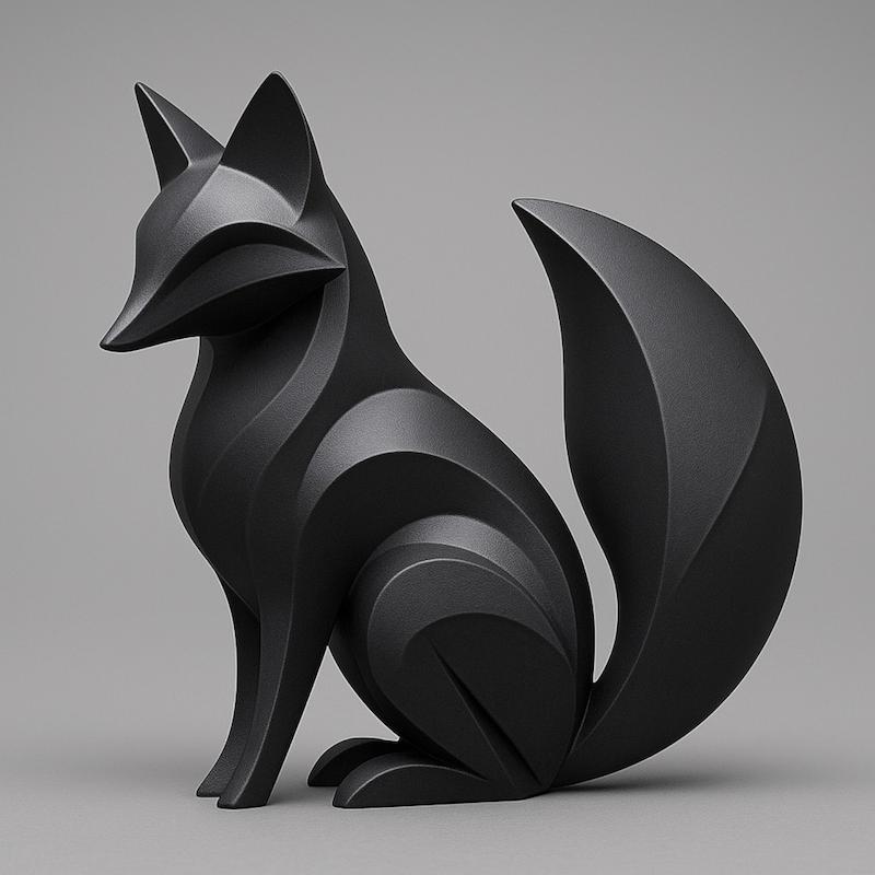 مجسمه دکوری روباه انتزاعی