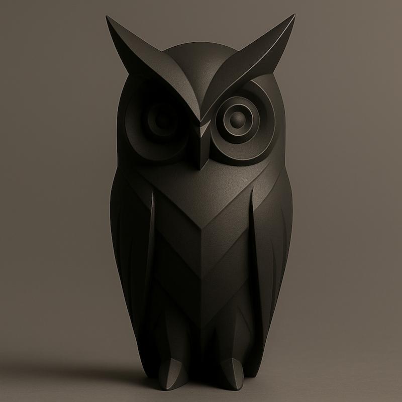 مجسمه دکوری جغد انتزاعی