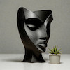 مجسمه دکوری چهره زن انتزاعی