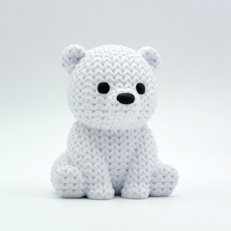 مجسمه دکوری خرس قطبی بافتنی