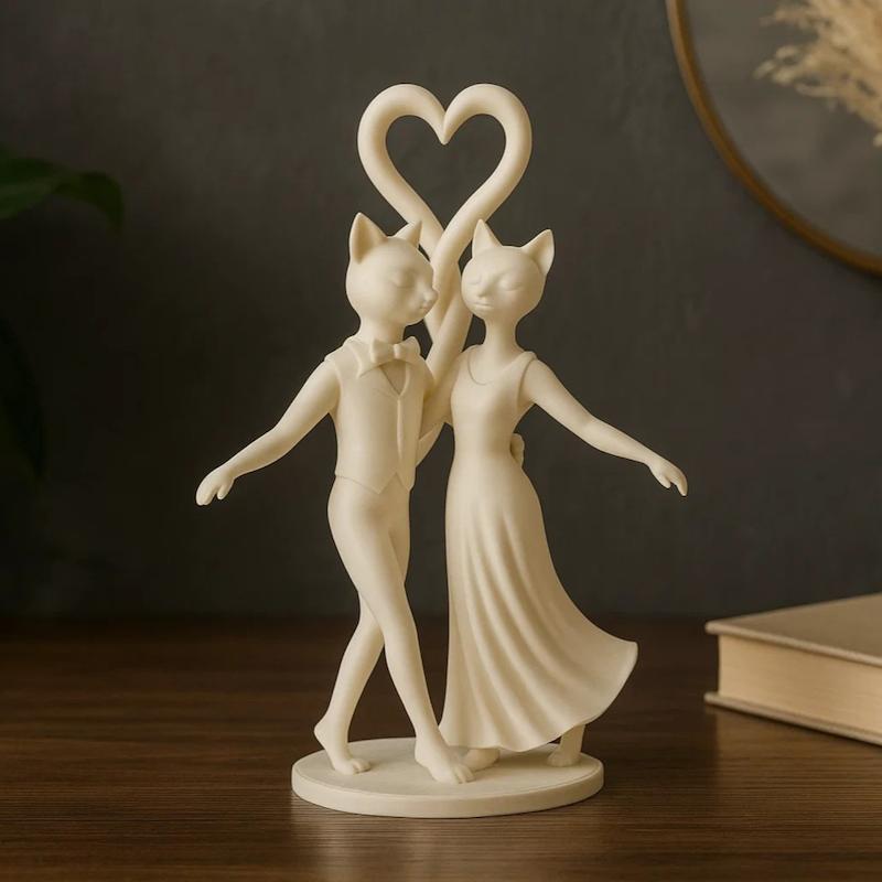 مجسمه دکوری گربه های در حال رقص