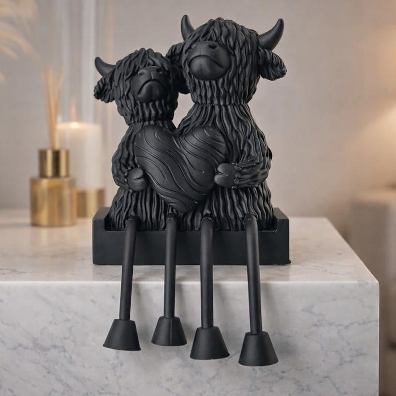 مجسمه دکوری گاوهای هایلند