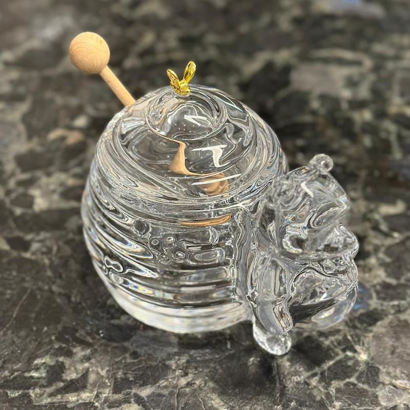 عسل خوری کریستال خرسی سه تکه
