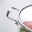 قابلمه پیرکس وارداتی با دسته و درب استیل 