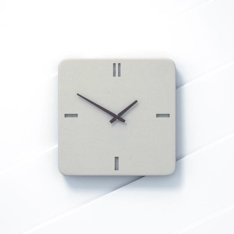 ساعت دیواری چوبی مربع مینیمال 