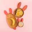 ظروف غذای کودک طرح خرگوش چوب طبیعی راش