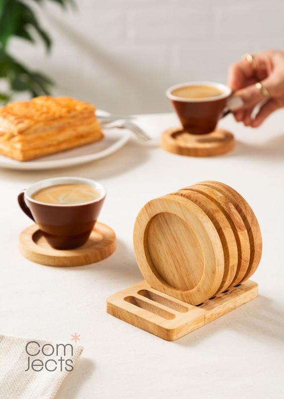 زیرلیوانی استنددار چوبی رابروود