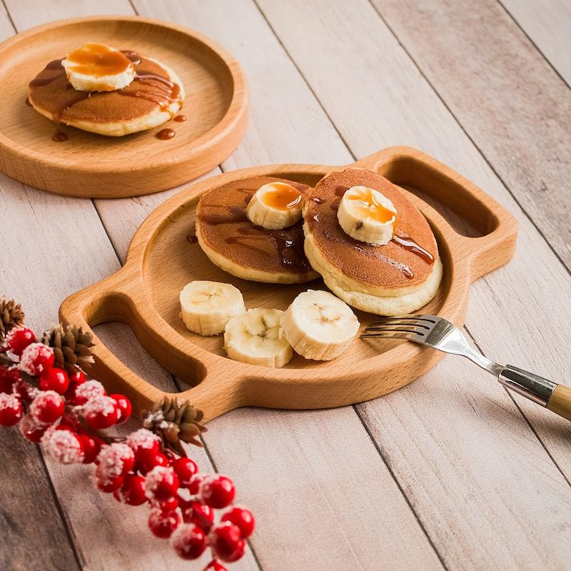 بشقاب چوبی دو دسته