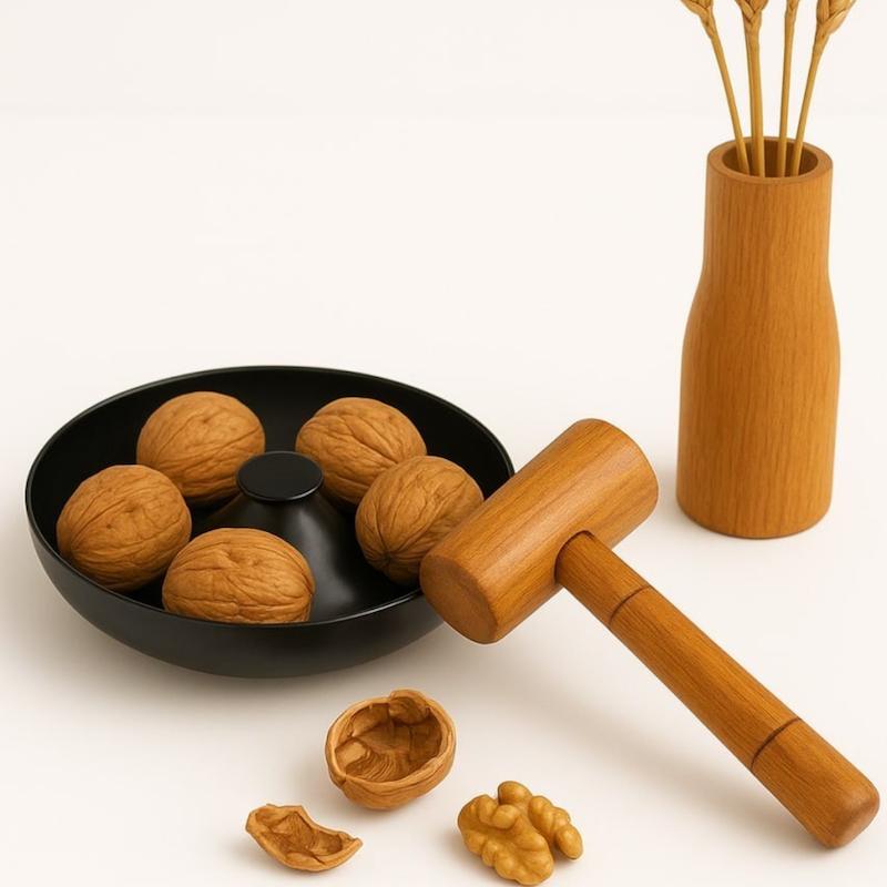 گردوشکن فلزی با چکش چوبی
