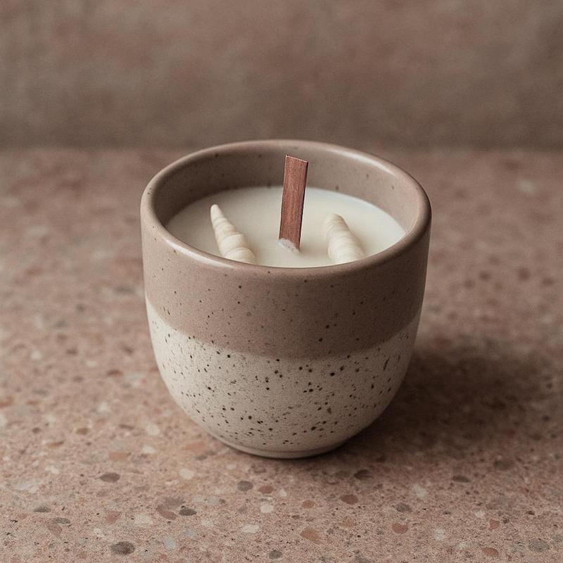 شمع لیوانی سرامیکی دست ساز 