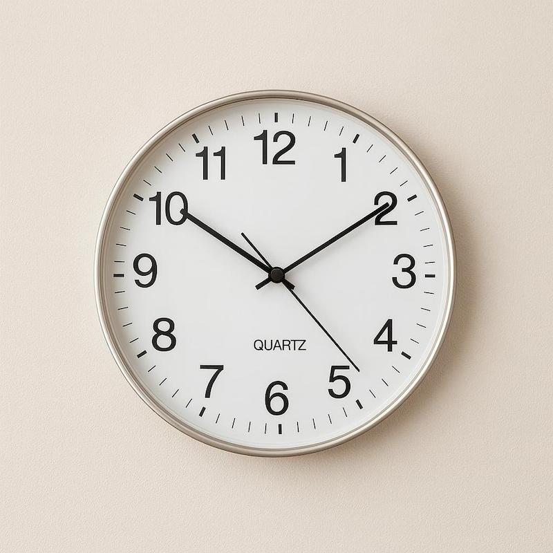 ساعت دیواری گرد قطر ۵۰ سانتی‌متر