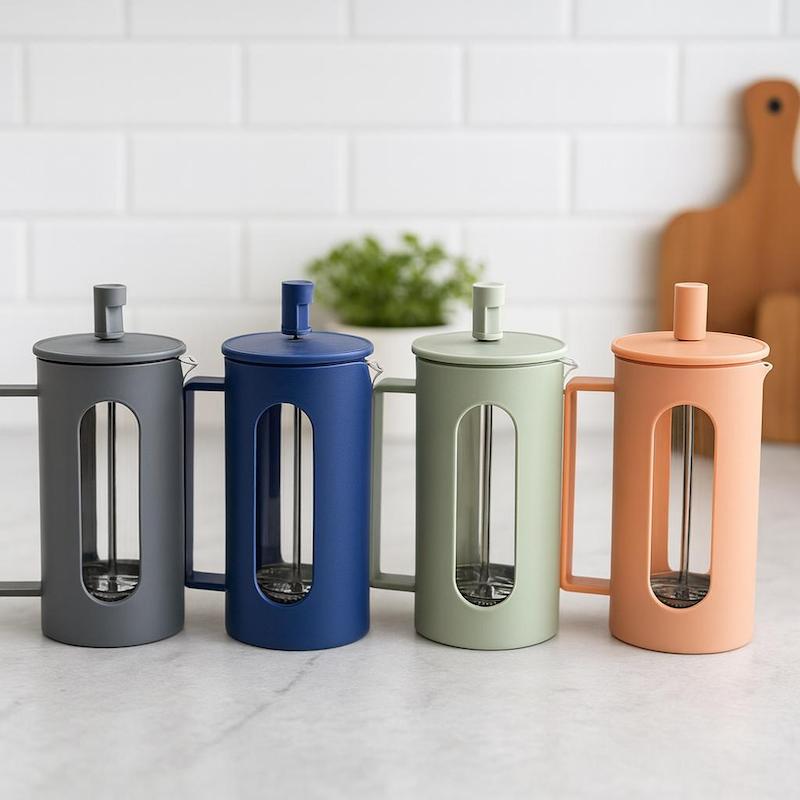 فرنچ‌پرس ۳۵۰ میل رنگی دسته مربعی