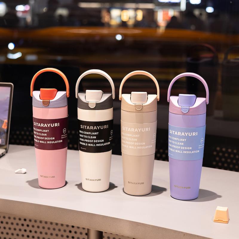 تراول ماگ دسته‌دار سیتارا دورنگ (SITARAYURI Travel Mug) کد a22