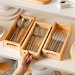 جا قاشقی چوبی رابر مینیمال | Bamboo Cutlery Organizer