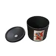 زیرسیگاری درب‌دار مشکی طرح‌دار