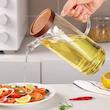 بطری روغن شیشه‌ای درب چوبی 