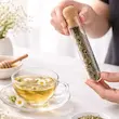 لوله دمنوش پیرکس با درب چوب‌پنبه‌ای
