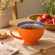 لته خوری سرامیکی دنی هوم طرح گل آبی