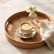 سینی چوبی دایره‌ای 