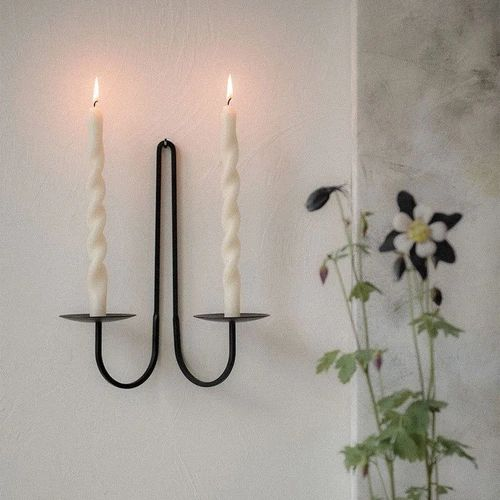 جاشمعی دیواری ساده و شیک فلزی