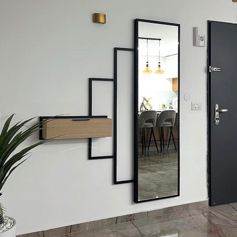 آینه دیواری به همراه کنسول چوبی