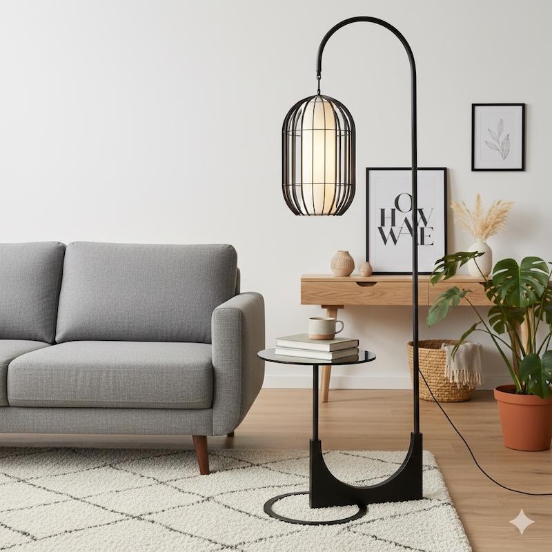 آباژور ایستاده کنار سالنی مدرن کد R156.1